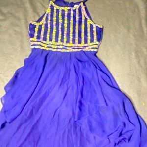 blue show dress